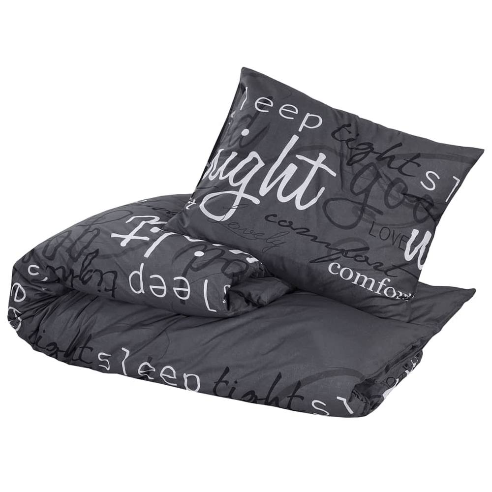 Berkfield Home Elegant Duvet Cover Set Black 200x200 cm Cotton