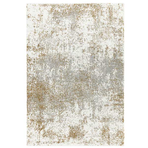 Dream Rug In Cream, Ochre And Grey - 17.5mm Pile - Machine Woven - W120 x D170cm