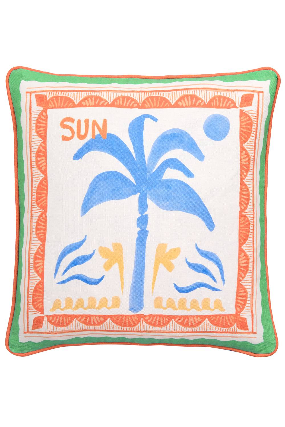 Fusion 'Soleil Palm' Outdoor Water Resistant Filled Cushion 2
