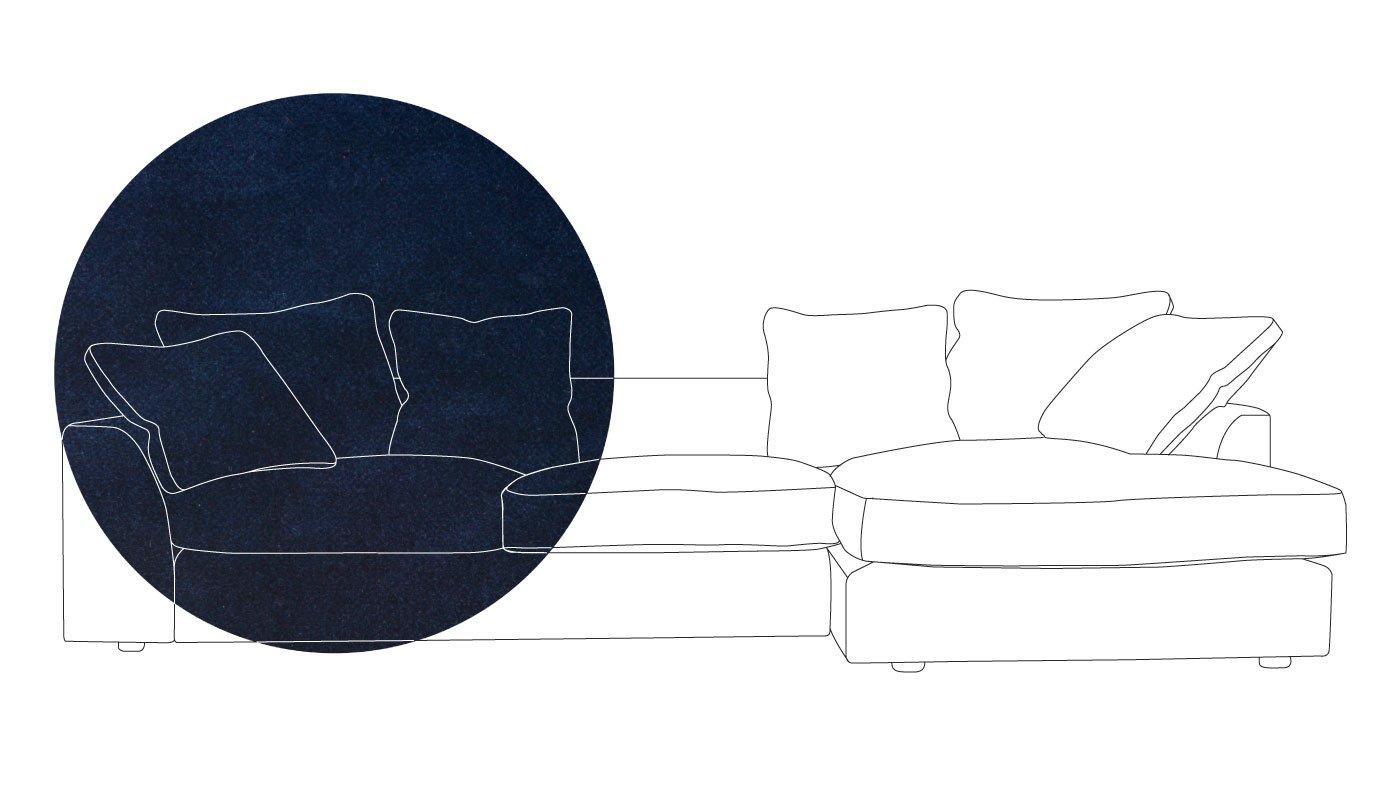 Heal's Cumulus Right Hand Facing Corner Sofa In Velvet