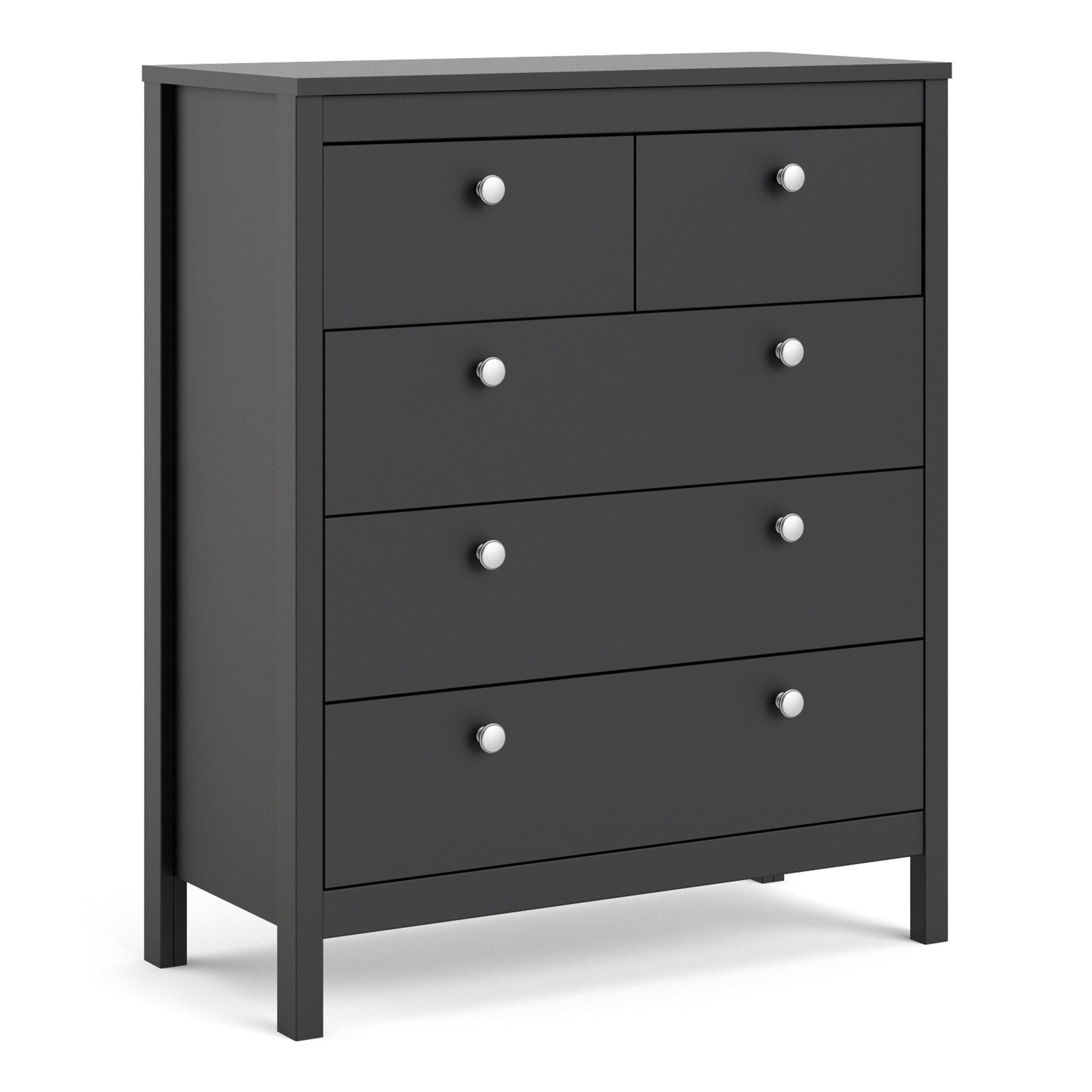 Furniture To Go Madrid Chest 3+2 Drawers in Black
