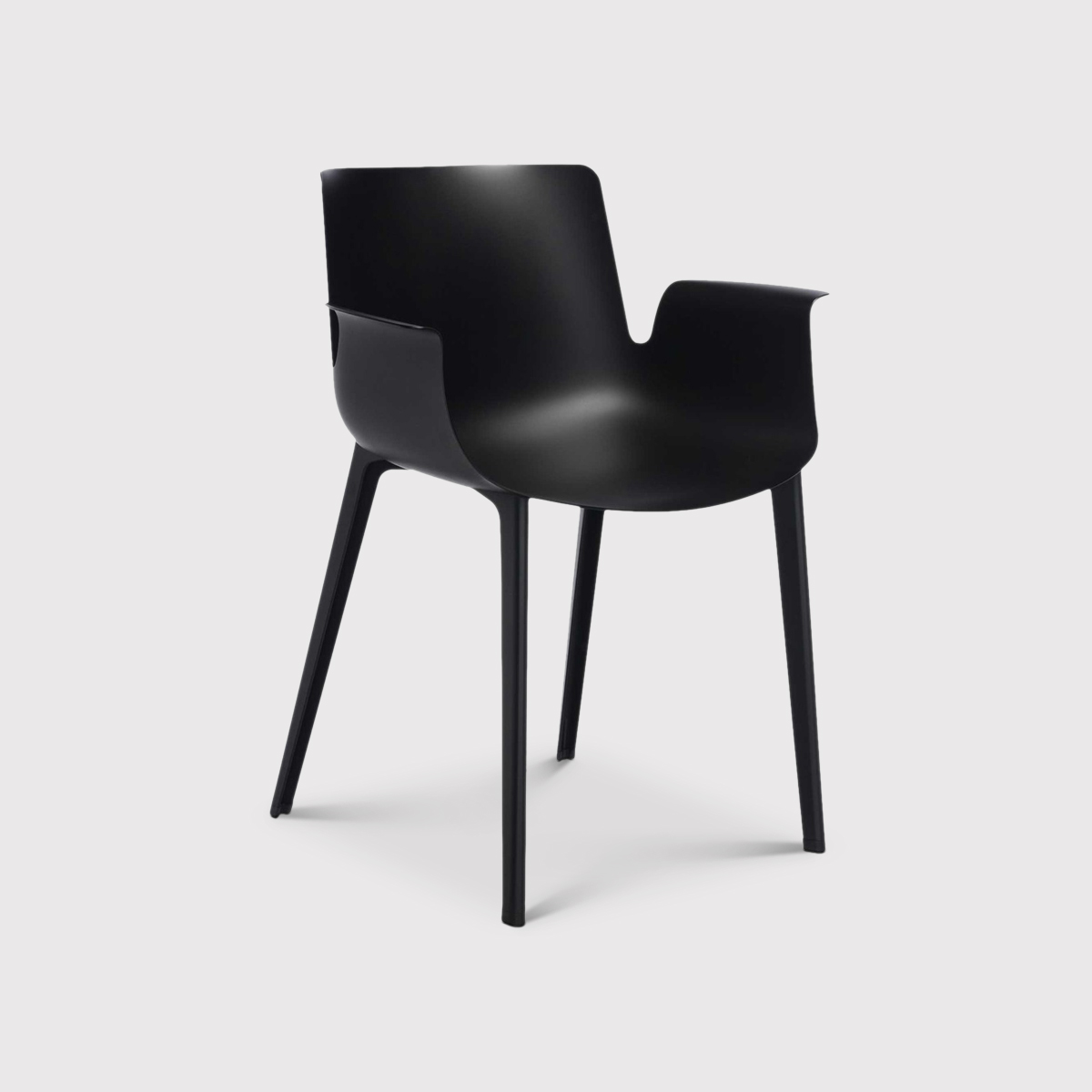Kartell Piuma Dining Chair, Black Plastic | Barker & Stonehouse