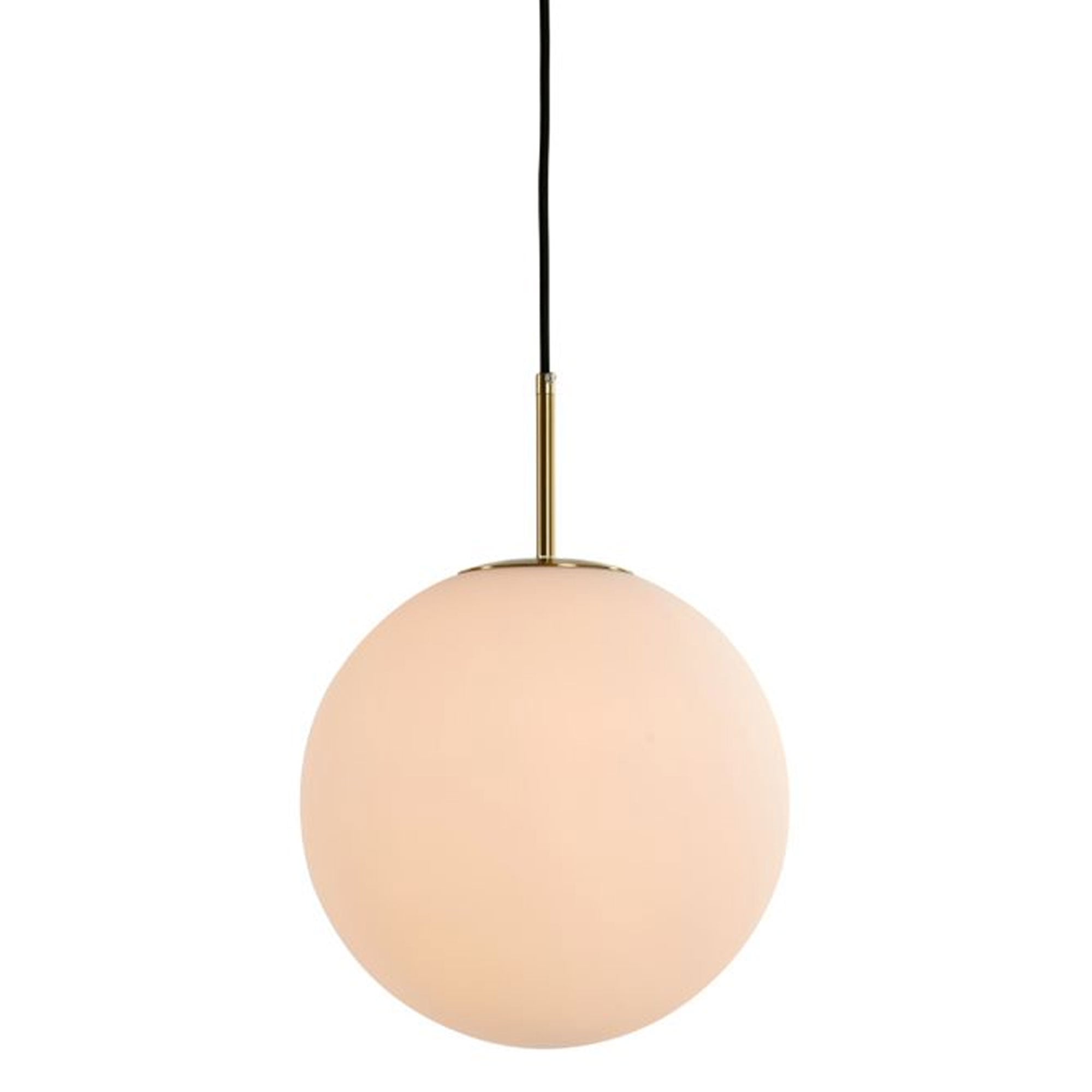Round White Glass Pendant Light | Barker & Stonehouse