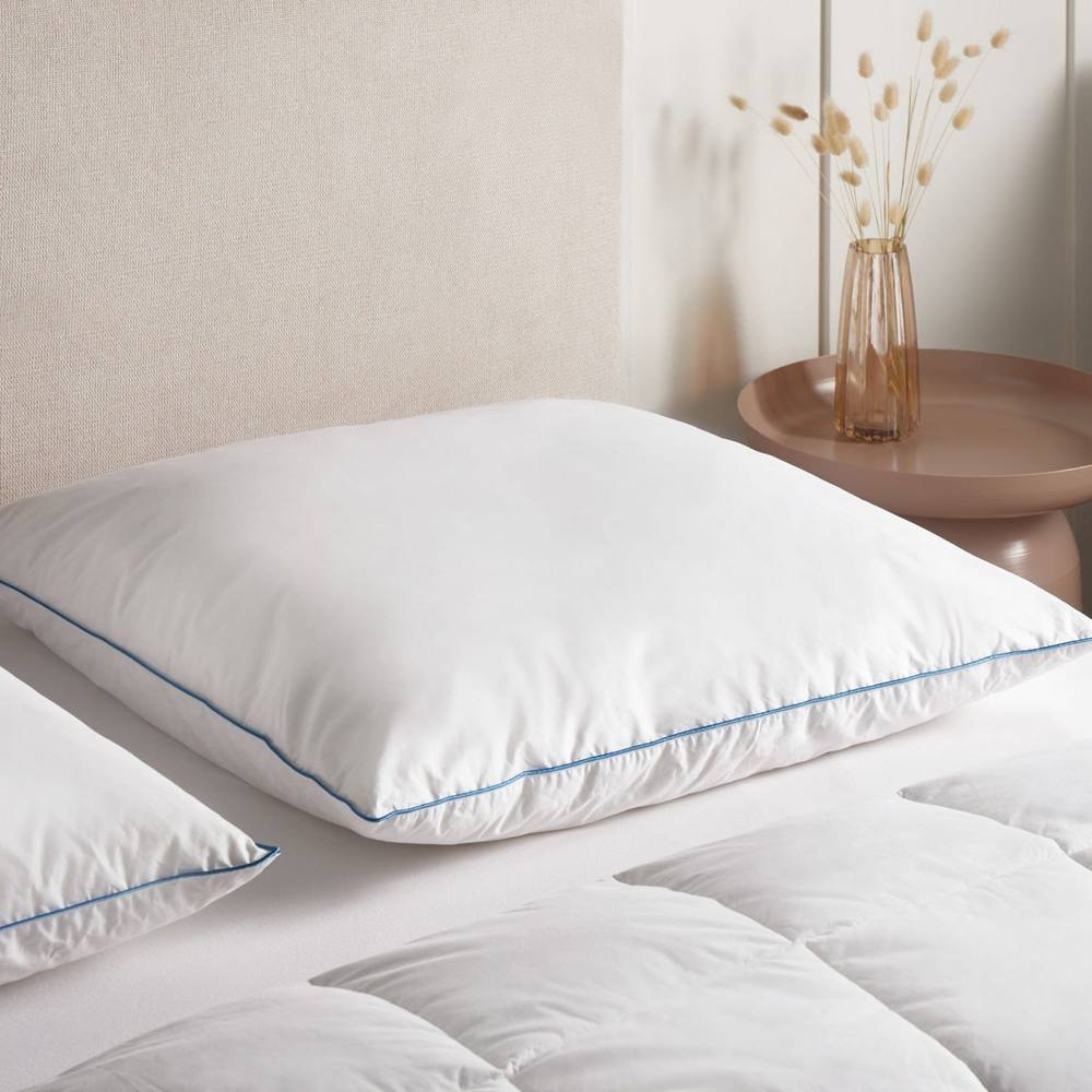 Wyld and Coco 80 x 80 cm White Duck Feather and Down Pillow Premium Cotton Cover