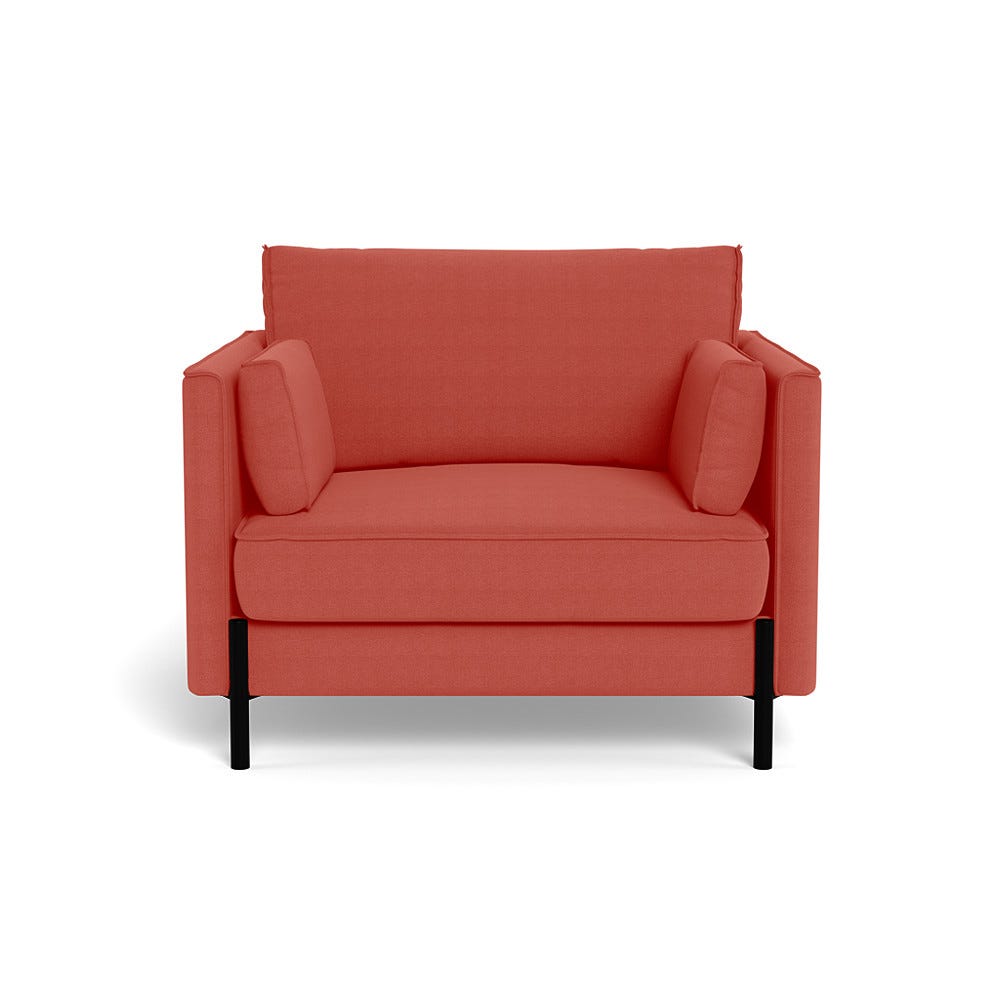Heal's Tortona Armchair Linen Grenadine Black Feet