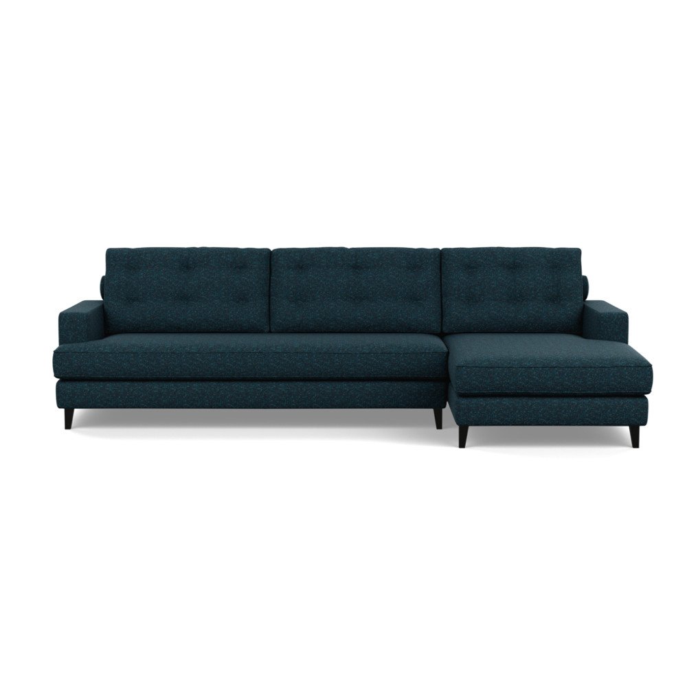 Heal's Mistral Right Hand Facing Corner Sofa Brecon Ink Black Feet
