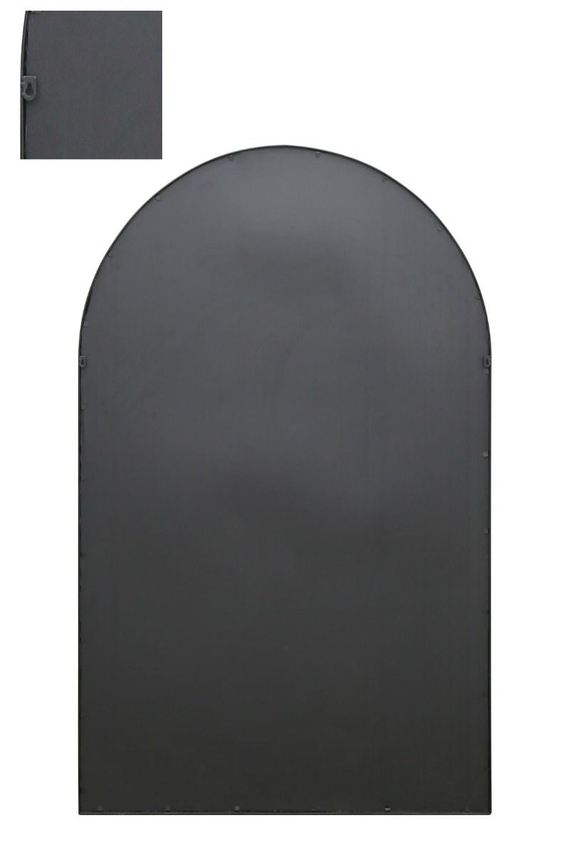 MirrorOutlet Black Framed Arched Window Leaner/Wall Mirror 75" X 47" (190x120CM) 4
