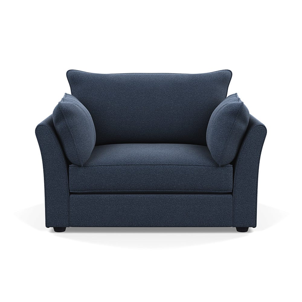 Heal's Tailor Loveseat Boucle Indigo Black Beech Feet