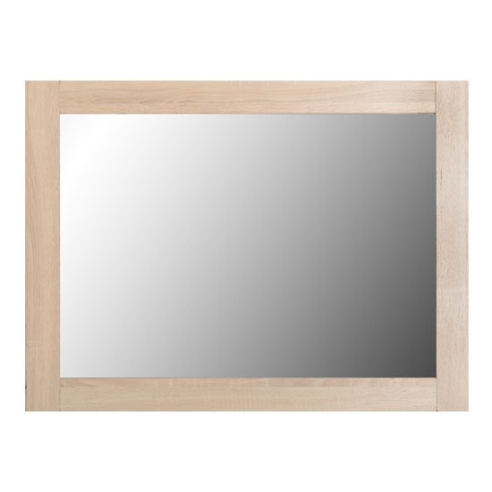 Lisbon Wall Bedroom Mirror In Light Oak Effect Veneer Frame