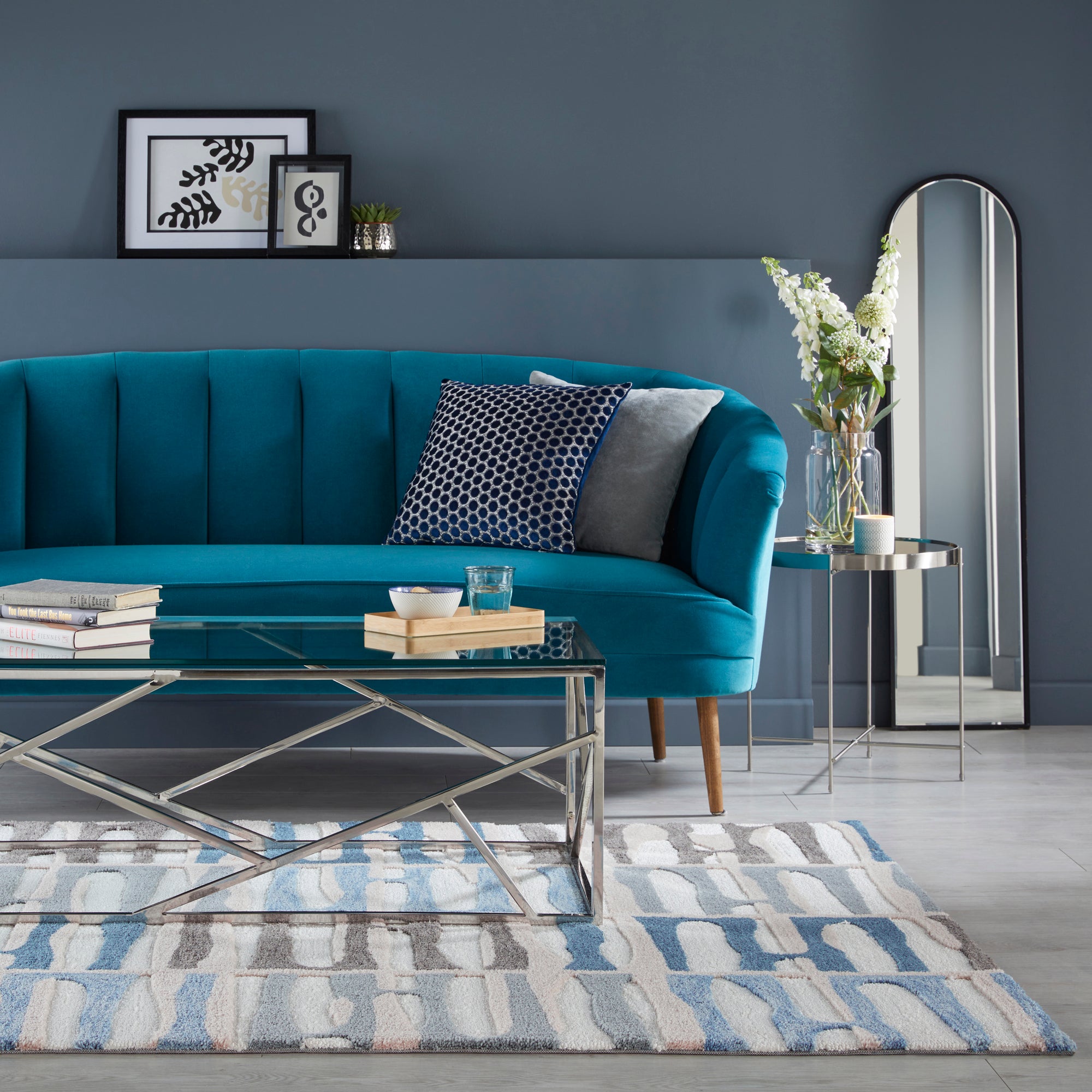 Abstract Stripe Rug Abstract Stripe Blue