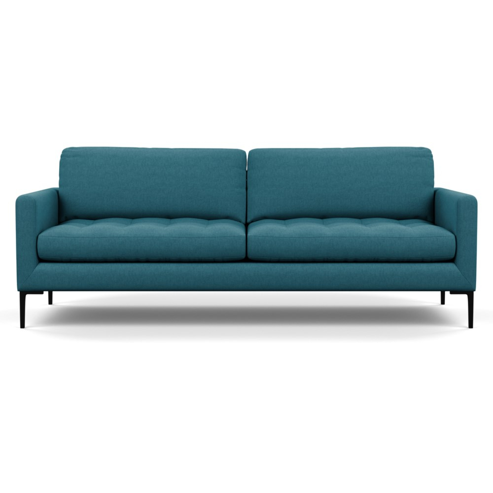 Heal's Eton 4 Seater Sofa Brushed Cotton Cadet Black Feet