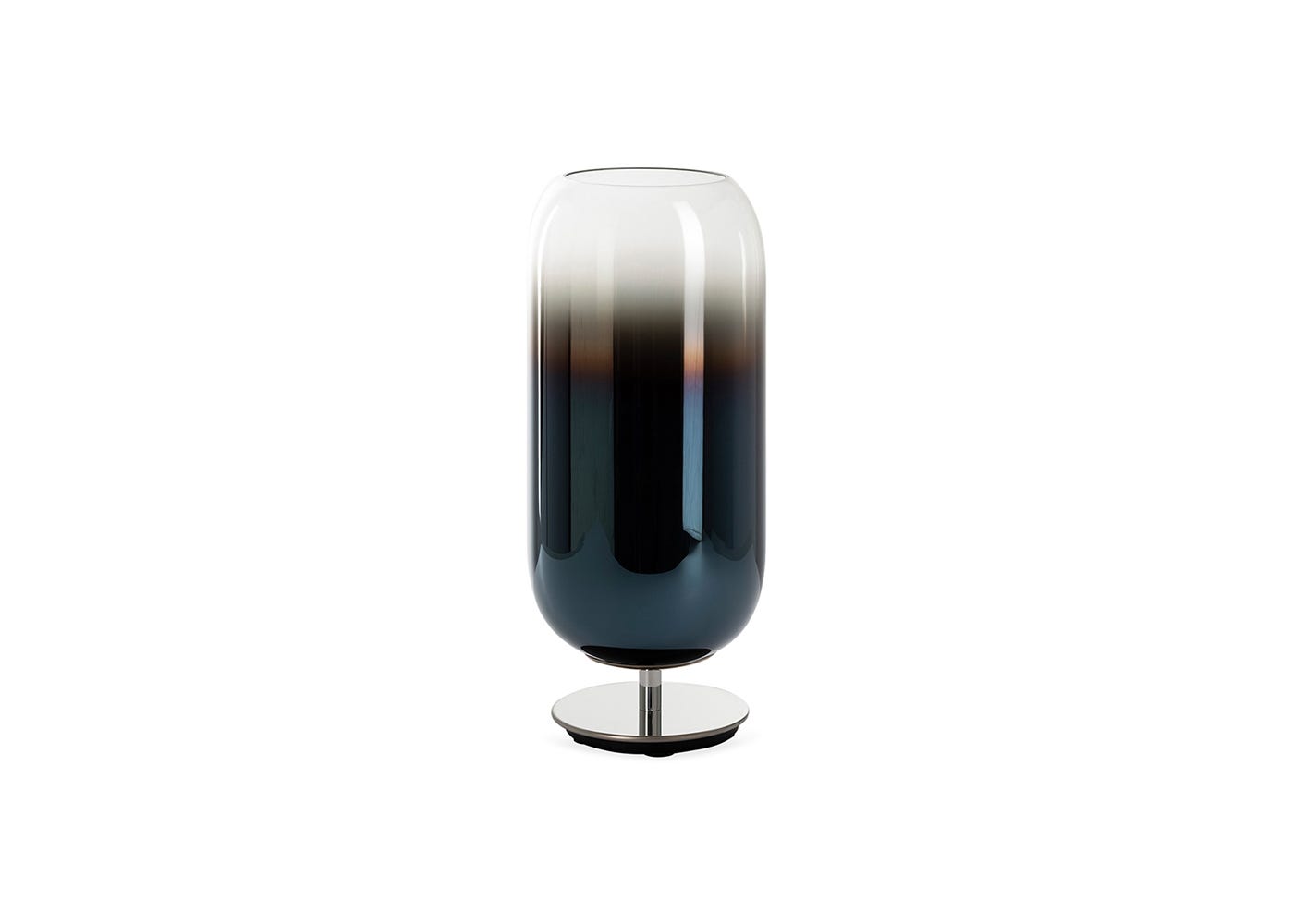 Artemide Gople Mini Table Lamp Blue & Chrome