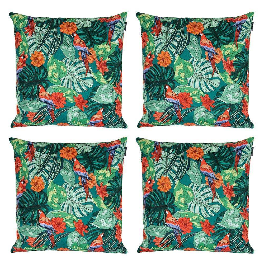 icon Indoor Outdoor Cushion Set of 4 Slate Grey Water Resistant Cushions in Dark Green