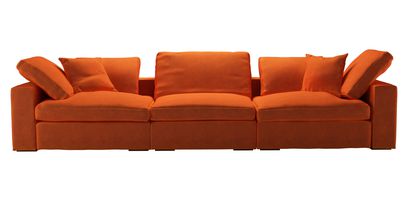 Long Island 3 Seat Sofa in Paprika Smart Velvet - sofa.com
