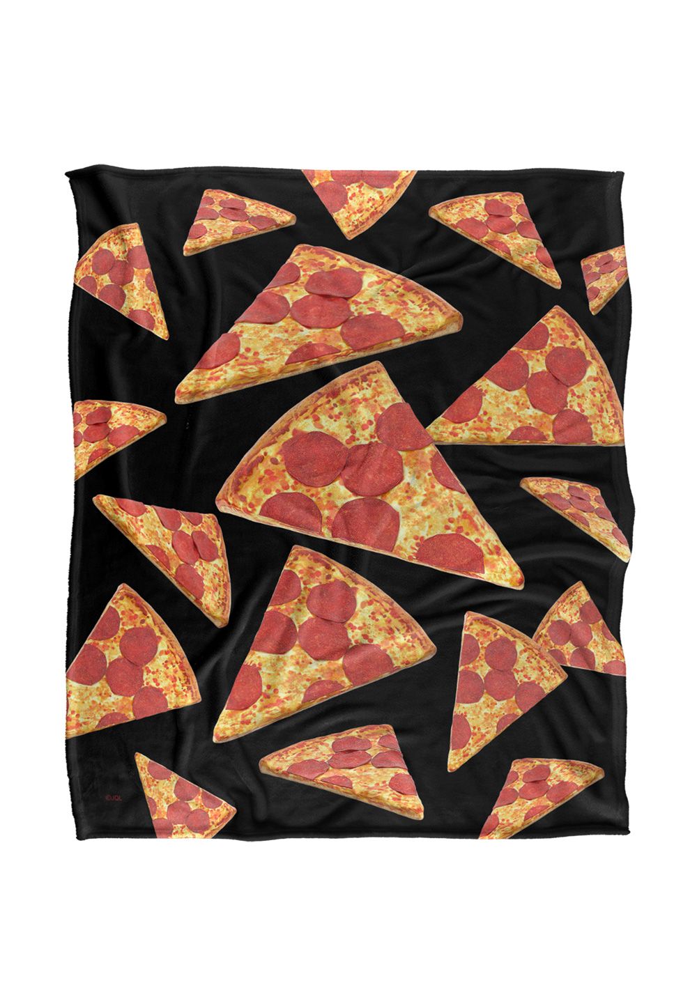 JQ Licensing James Piazza Pizza Pattern Silky Touch Super Soft Throw Blanket 152 X 127 cm in White