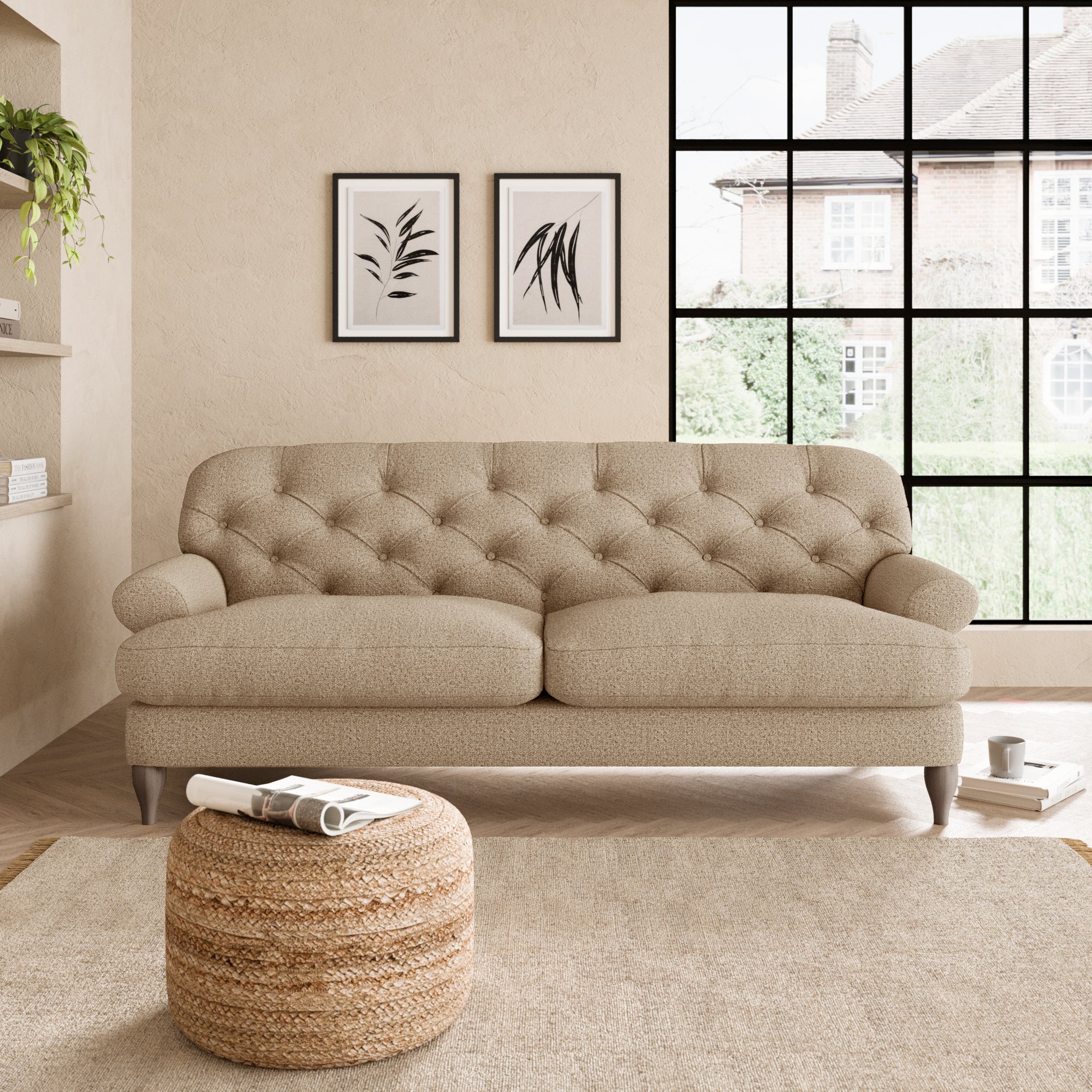 Canterbury Cosy Marl 3 Seater Sofa Cosy Marl Camel