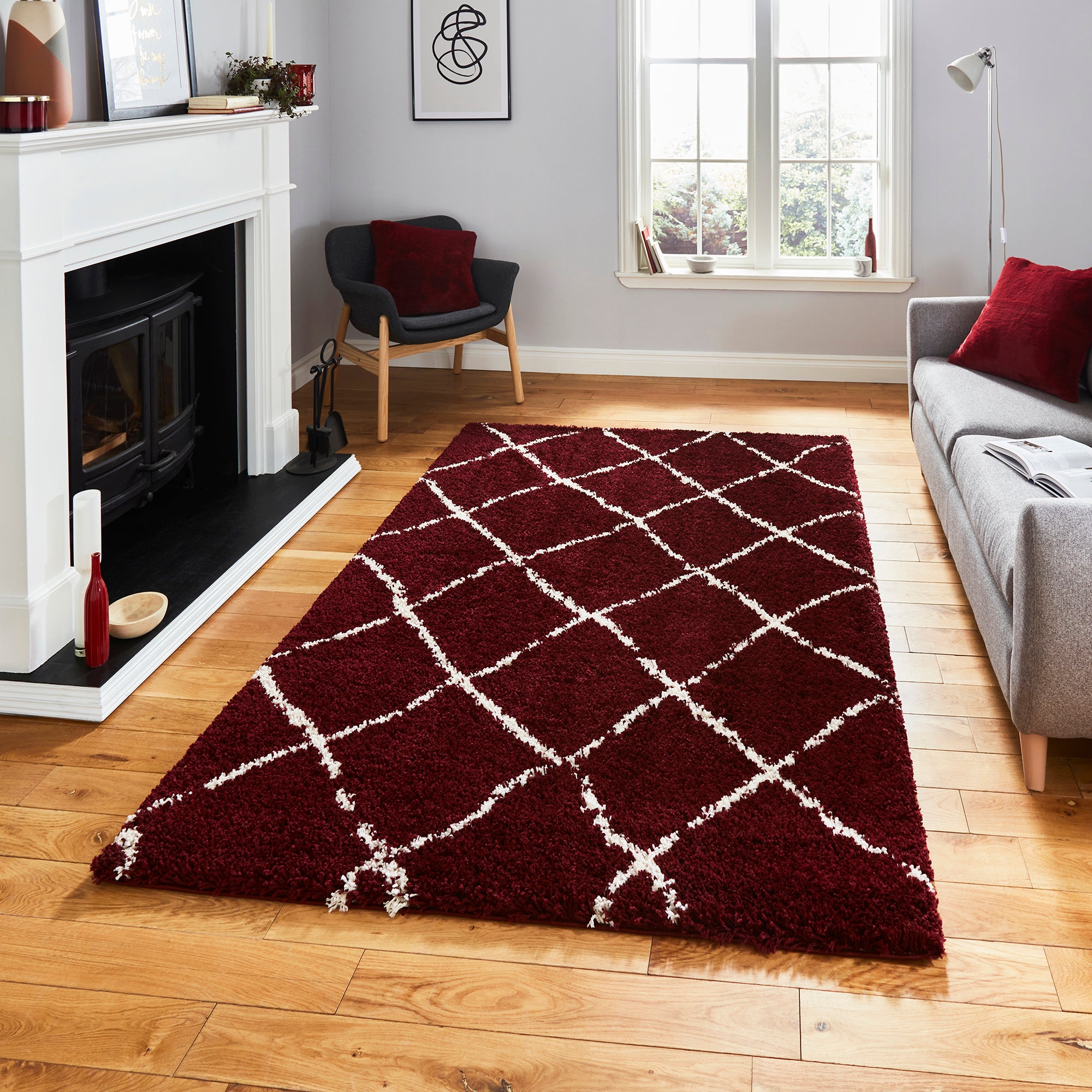 Scandi Berber G257 Rug Scandi Berber G257 Red Cream