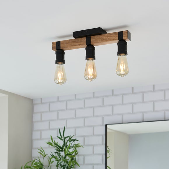 Fulton 3 Light Bathroom Semi Flush Ceiling Light