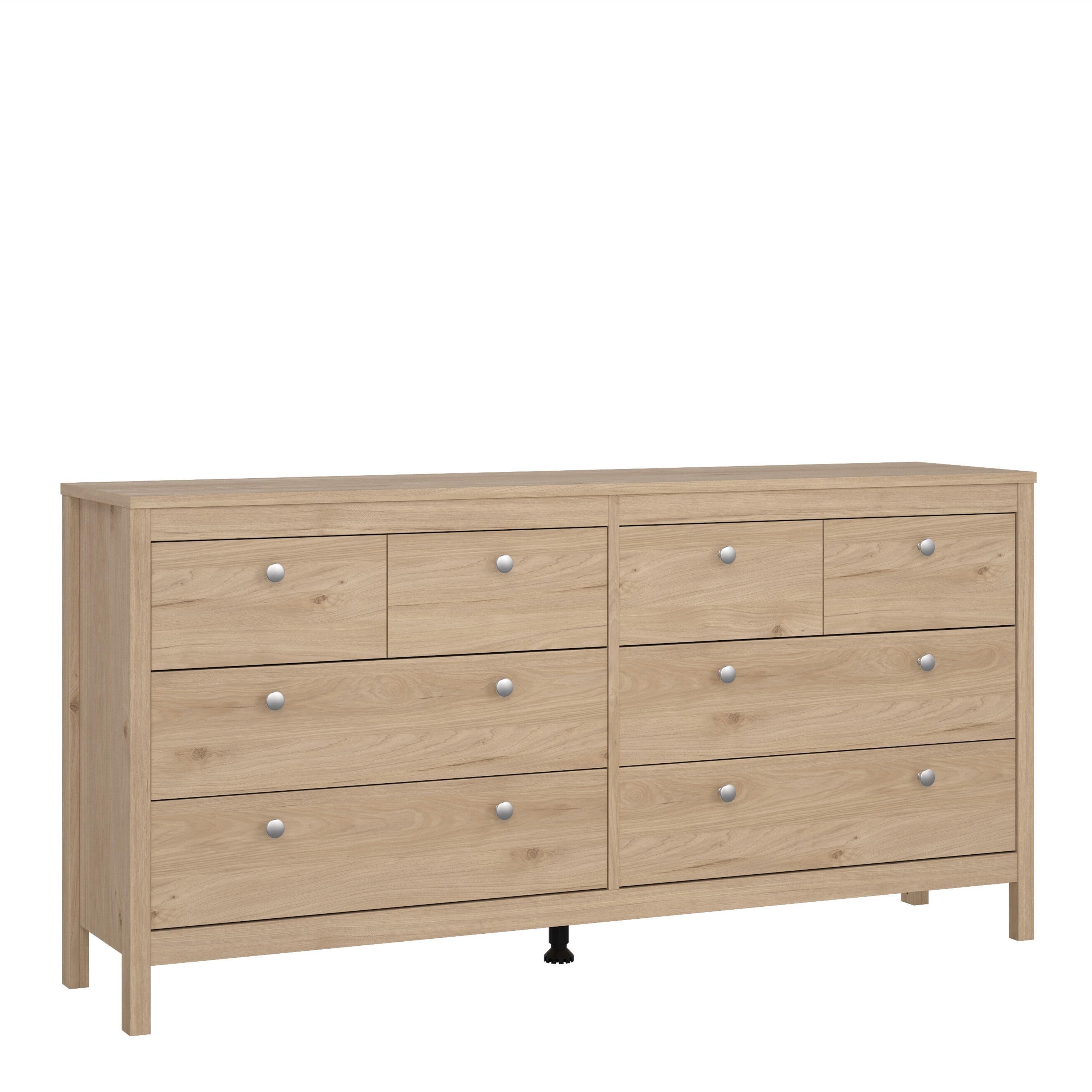 Furniture To Go Madrid Double Dresser 4+4 drawers in Jackson Hickory Oak in Light Oak