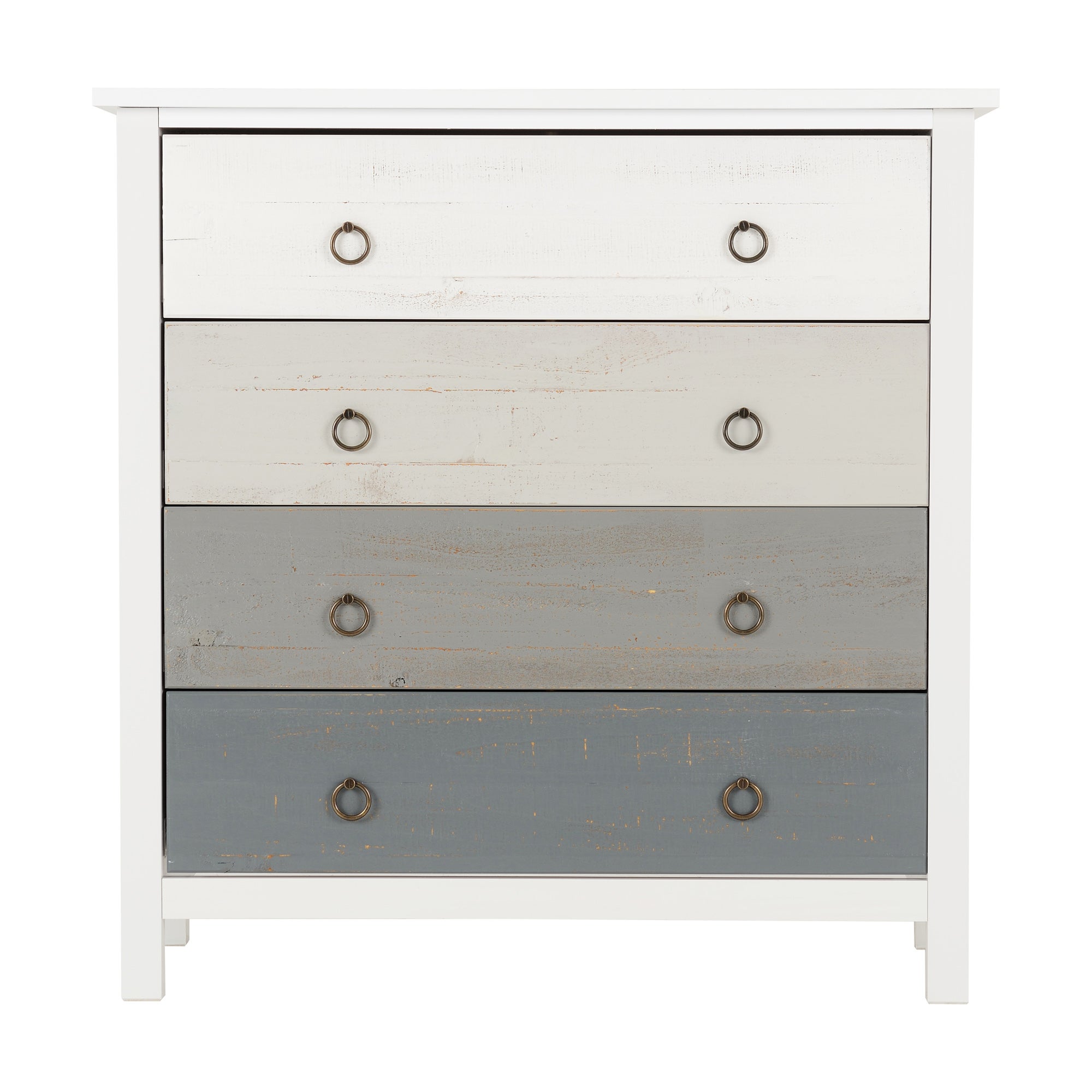 Vermount 4 Drawer Chest White and Grey