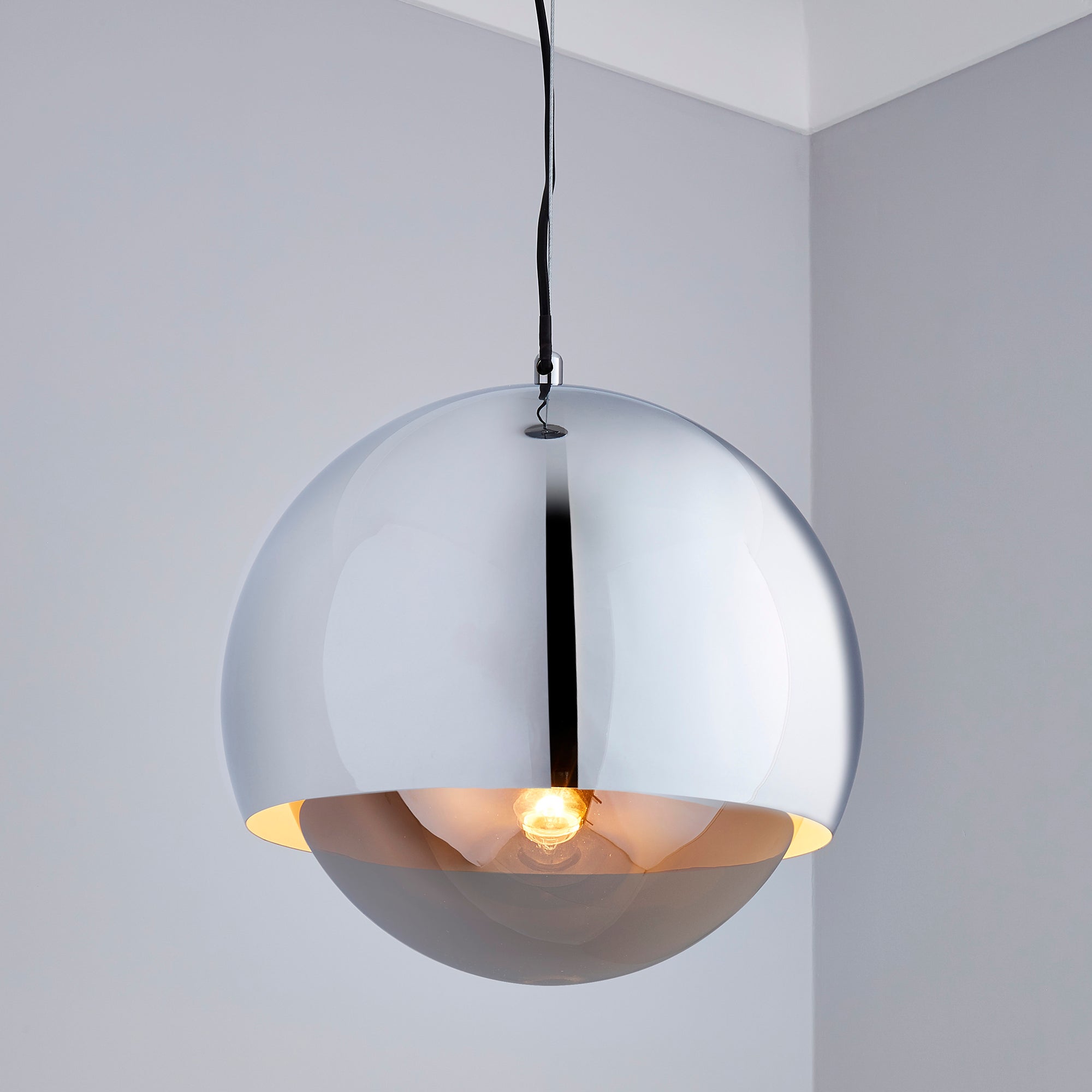 Lara Ceiling Fitting Chrome Grey