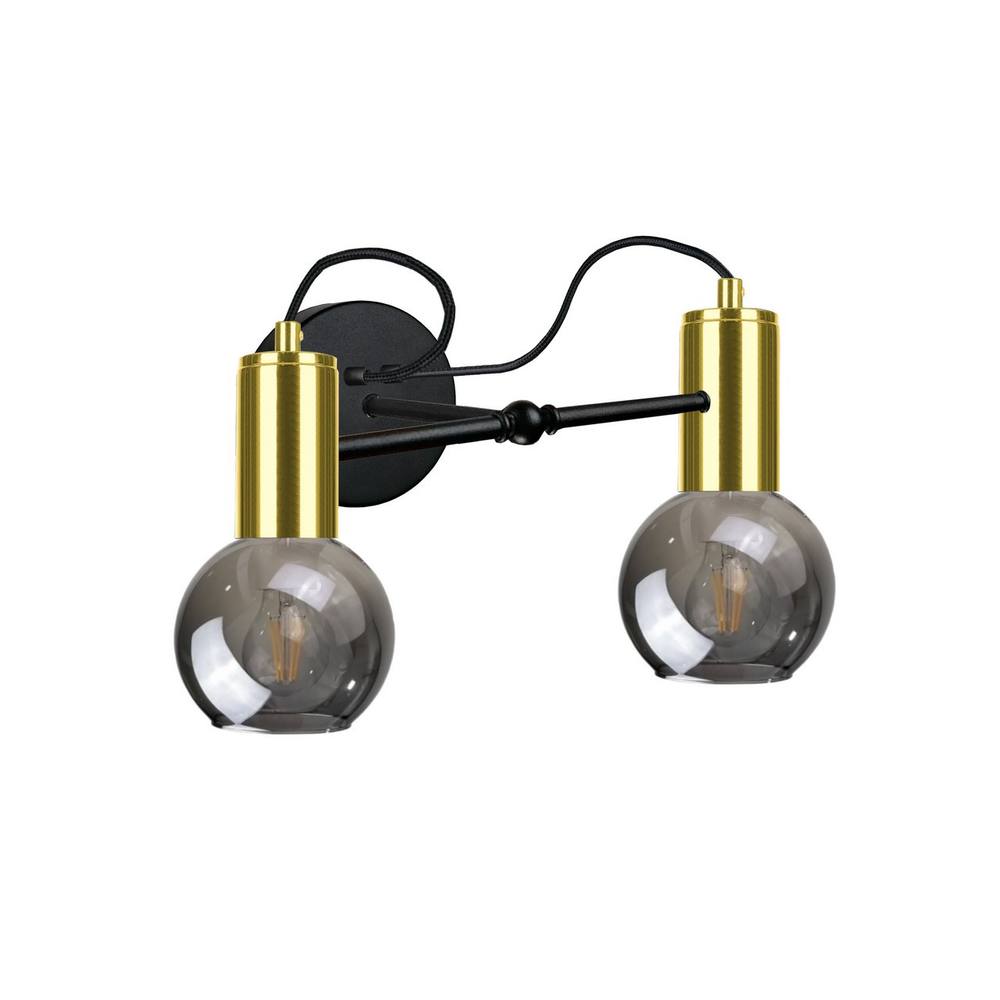 Netlighting Liv Wall Lamp Black Gold 25cm 2x E27