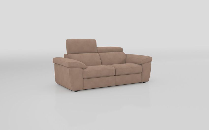Brown Fabric Norbello 3 Seater Sofa