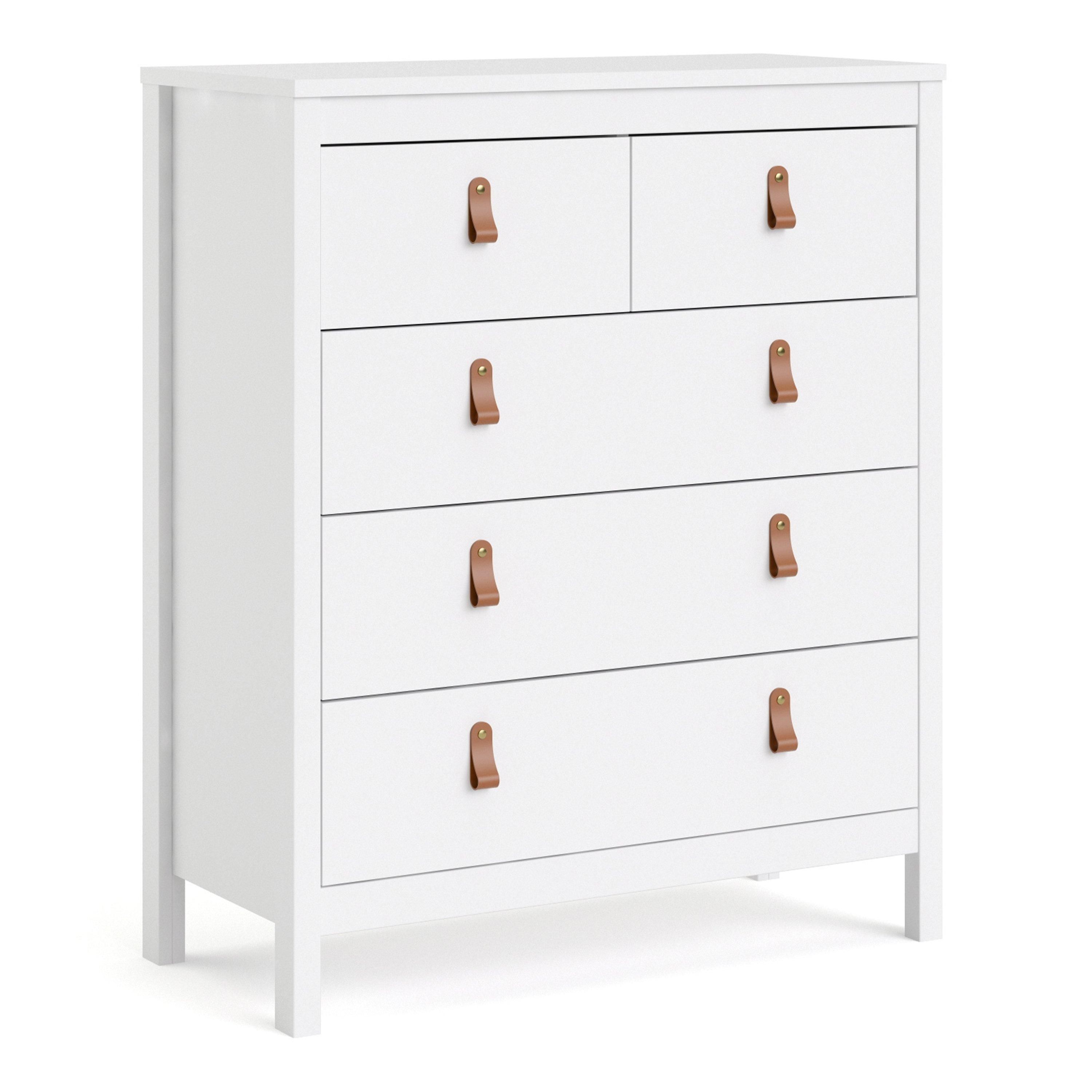 Furniture To Go Barcelona Chest 3+2 Drawers in White