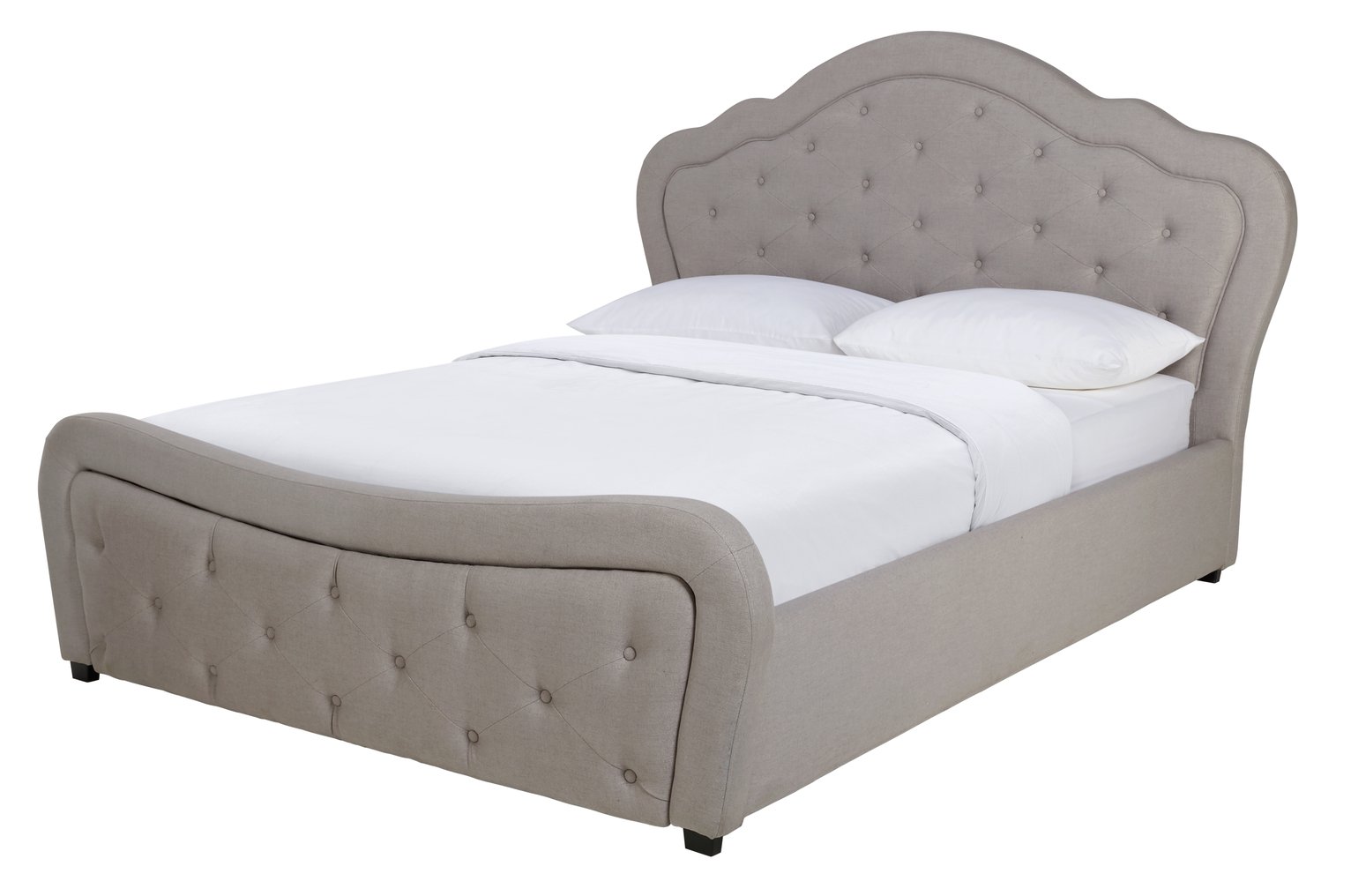 Argos Home Venice Double Bed Frame with End Drawer - Grey