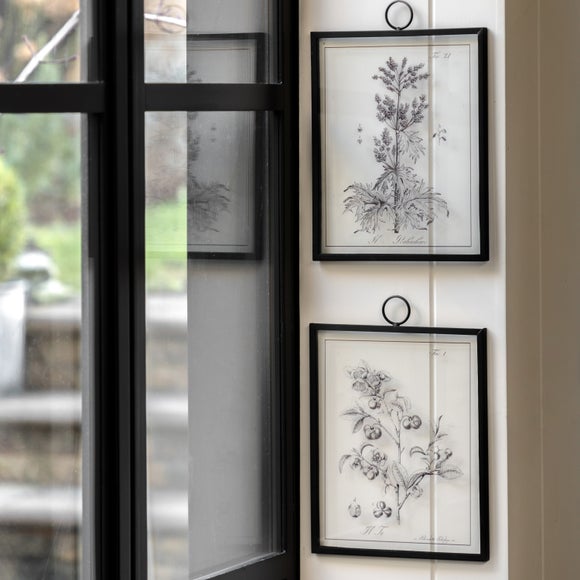 Cedar & Sage Set of 2 Petiole Framed Glass Wall Art