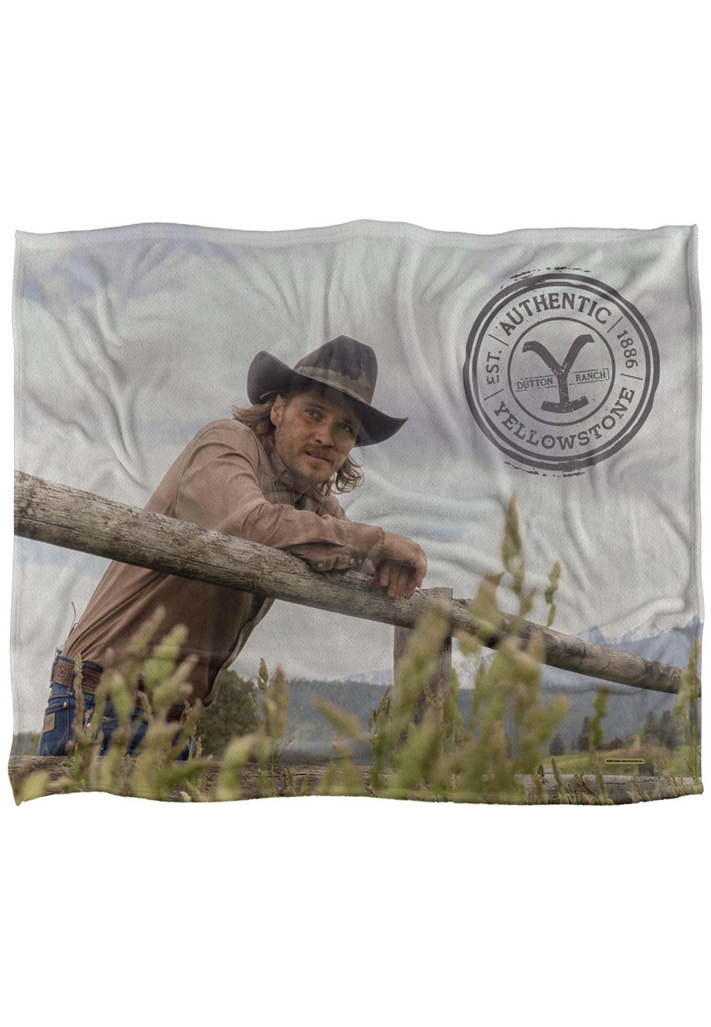 Yellowstone Kayce On The Fence Silky Touch Super Soft Throw Blanket 152 X 127 cm in White