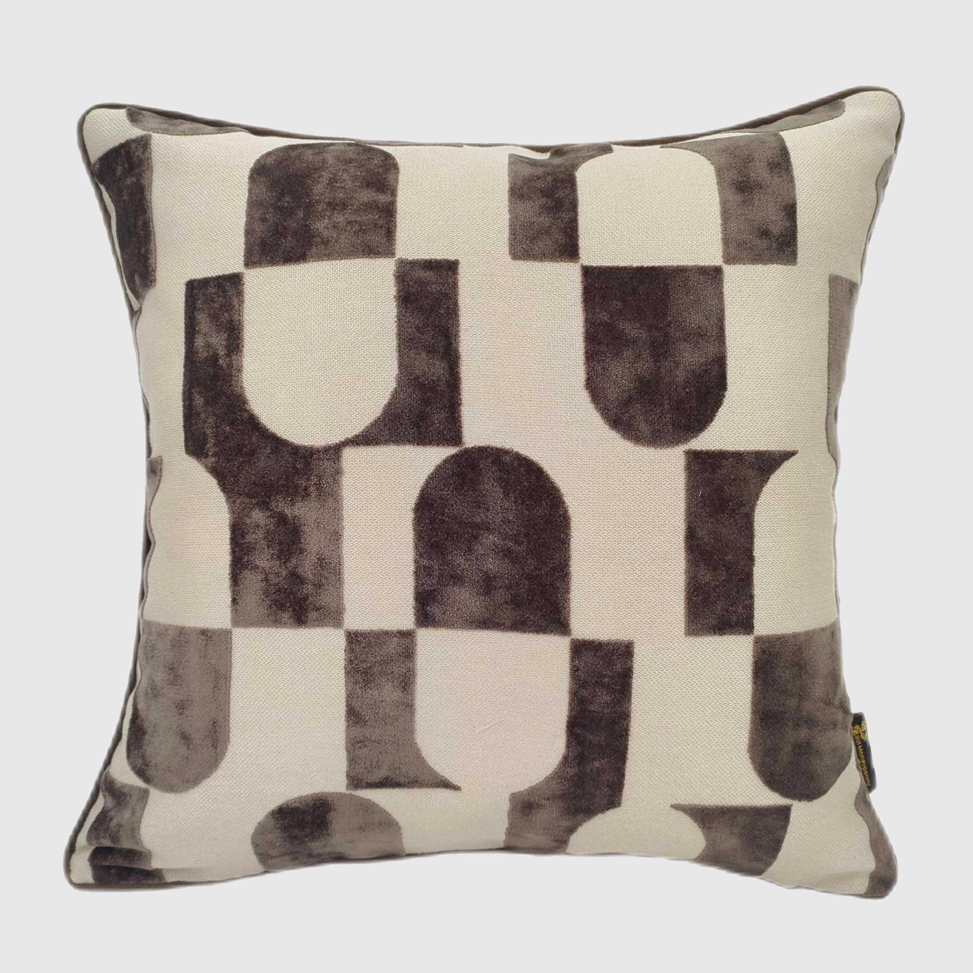 Chocolate Arch Print Cushion Polyester | Barker & Stonehouse