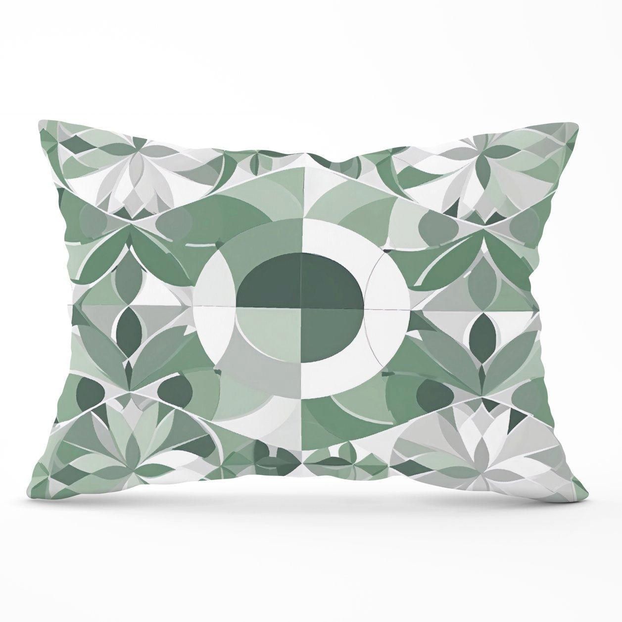 Warren Reed - Designer Geometric Pastel Green Cushions