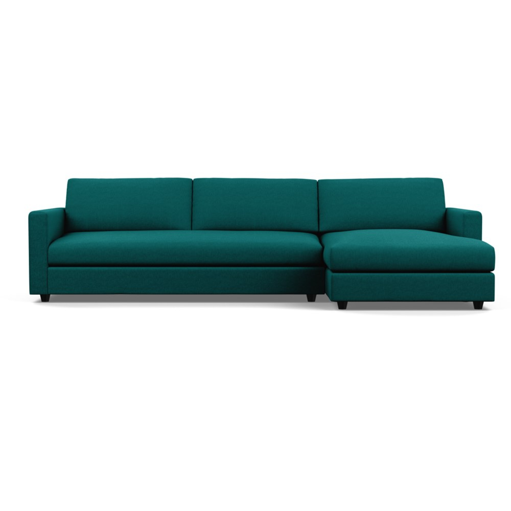Heal's Nimbus II 4 Seater Corner Chaise RHF Brushed Cotton Pine Black Feet