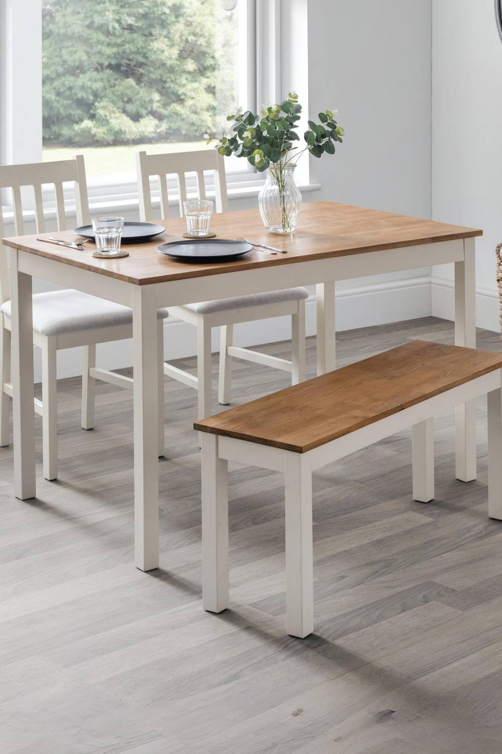 Julian Bowen Coxmoor Rectangular 4 Seater Dining Table in Ivory