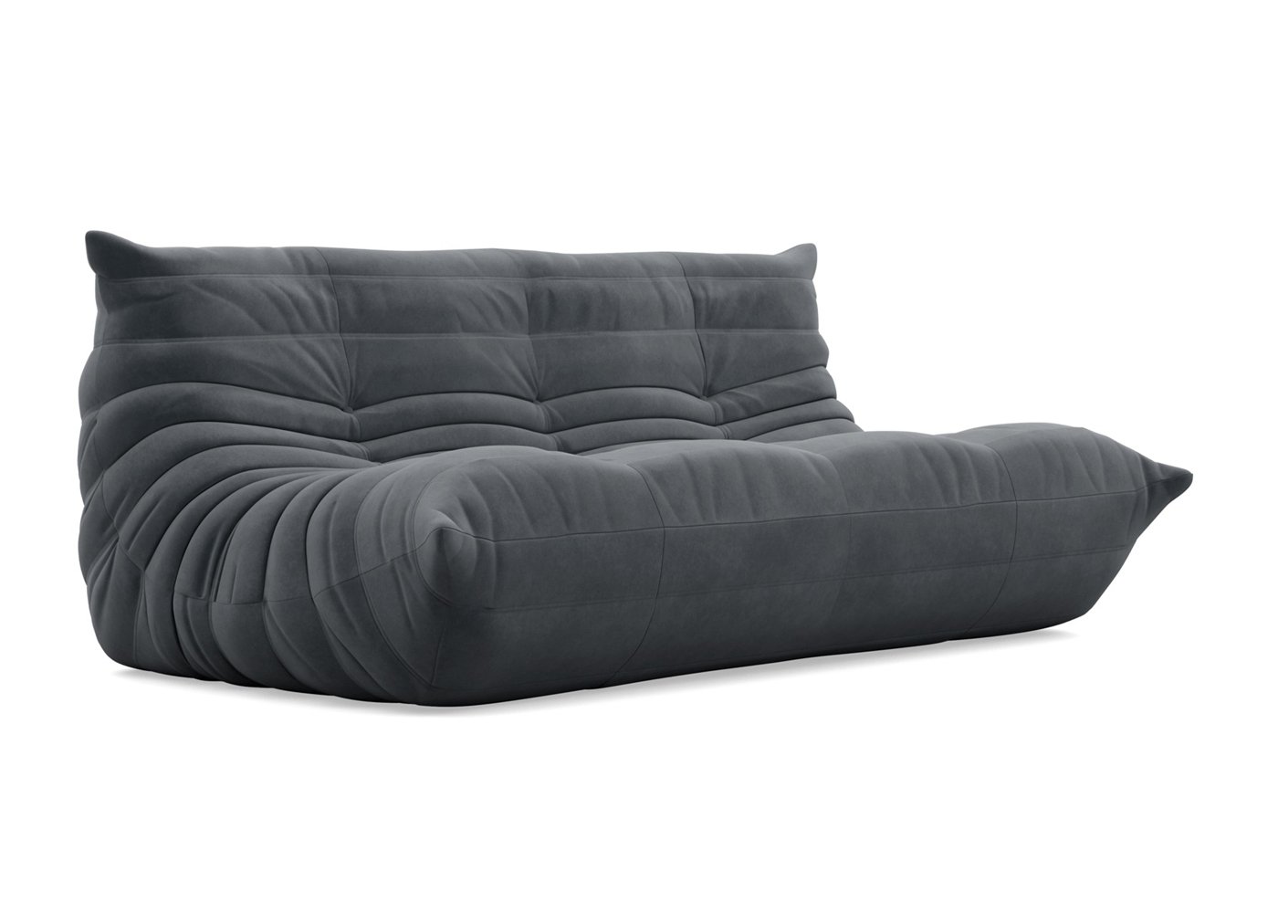 Ligne Roset Togo Large Settee Alcantara Chic Grey