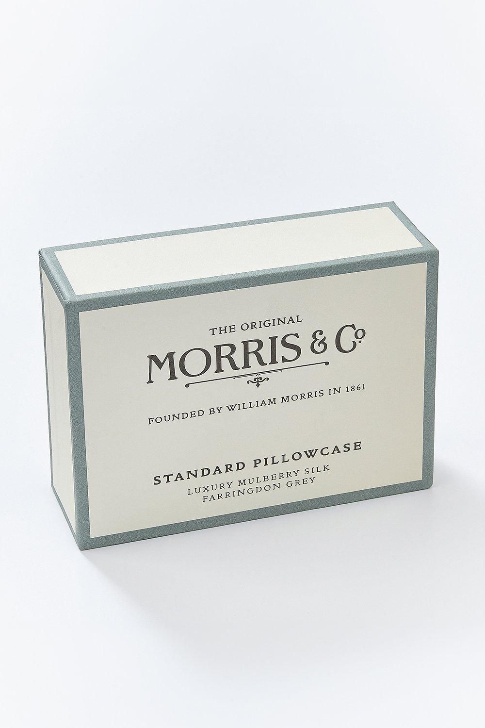 Morris & Co Silk' Standard Pillowcase in Silver 3
