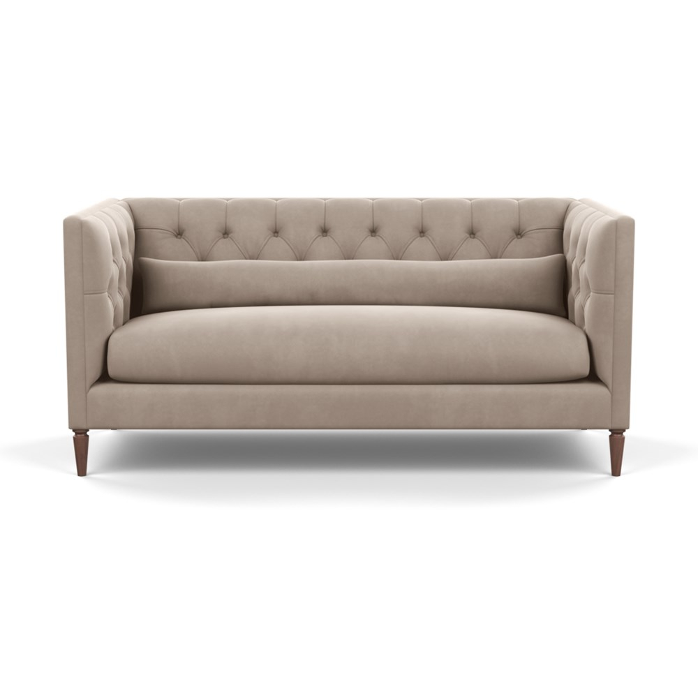 Heal's Balmoral 3 Seater Sofa Varese Velvet Dove Walnut Feet