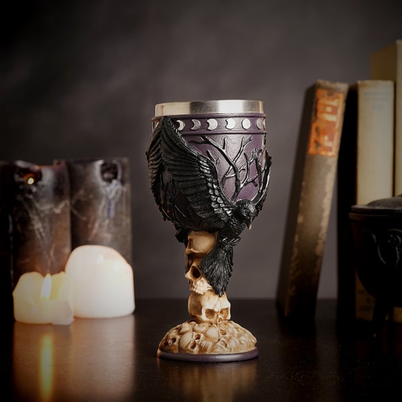 Mystic Legends Crow and Skulls Goblet Ornament