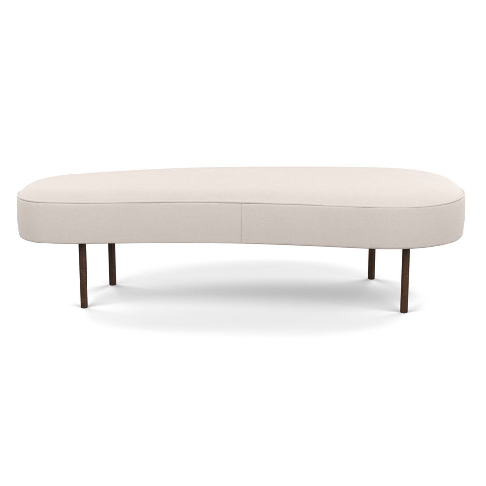 Heal's Isola Large Ottoman Siena Cotton Natural Bronze Feet