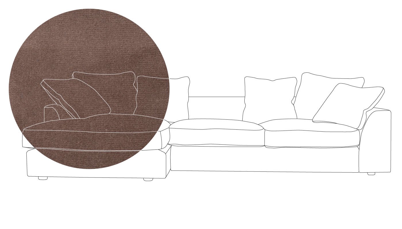 Heal's Cumulus Left Hand Facing Corner Sofa In Velvet
