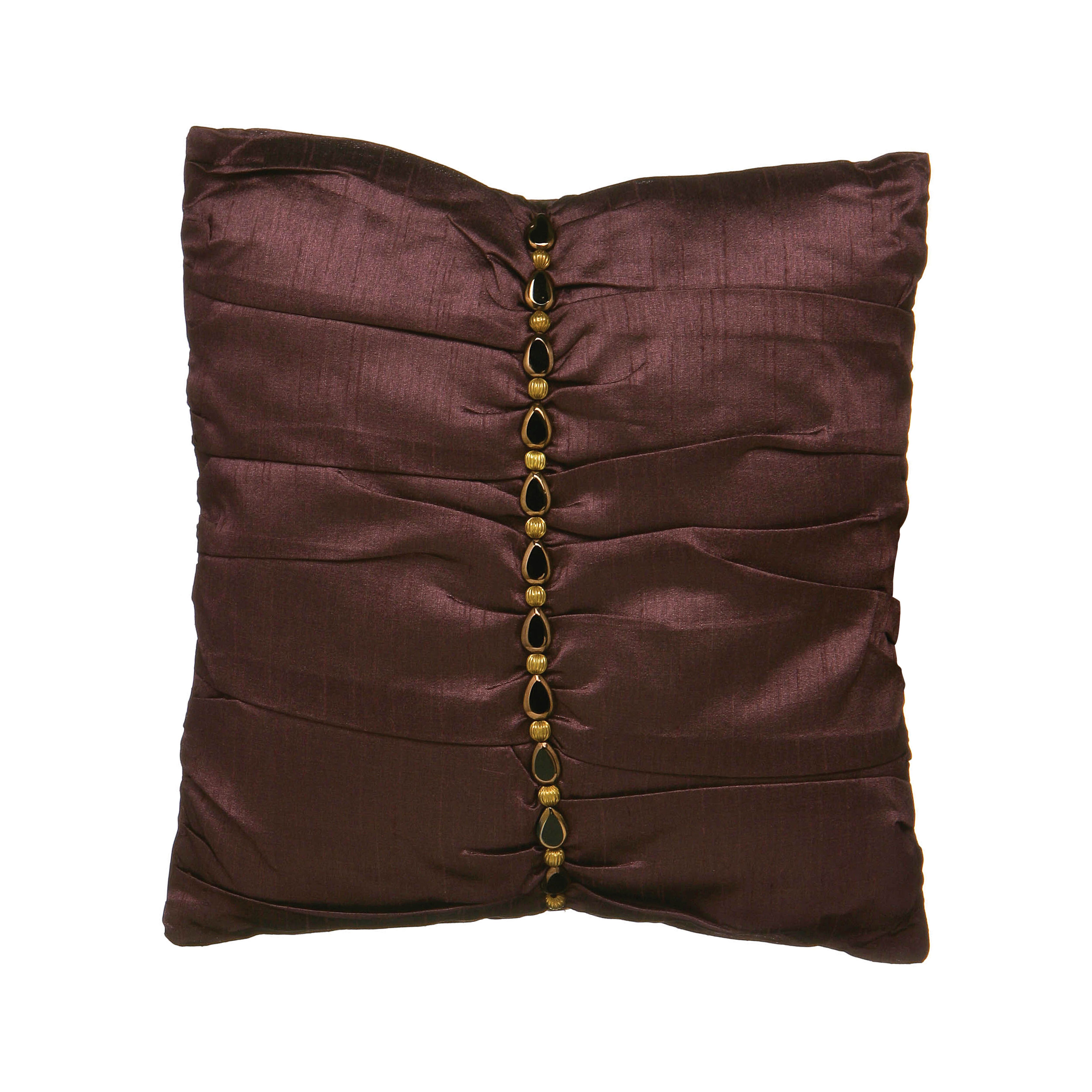 Orsina Black & Gold Cushion in Brown