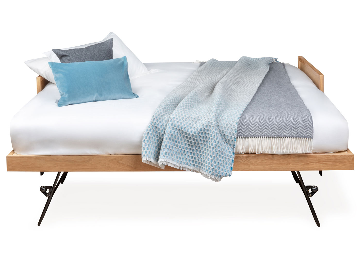 Heal's Brunel Guest Bed With Mattresses Oak