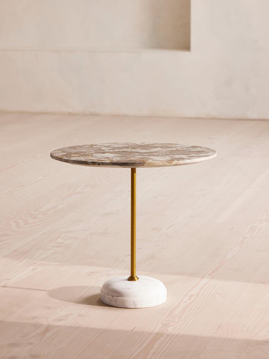 Fleet Side Table, Large, Kapri Marble