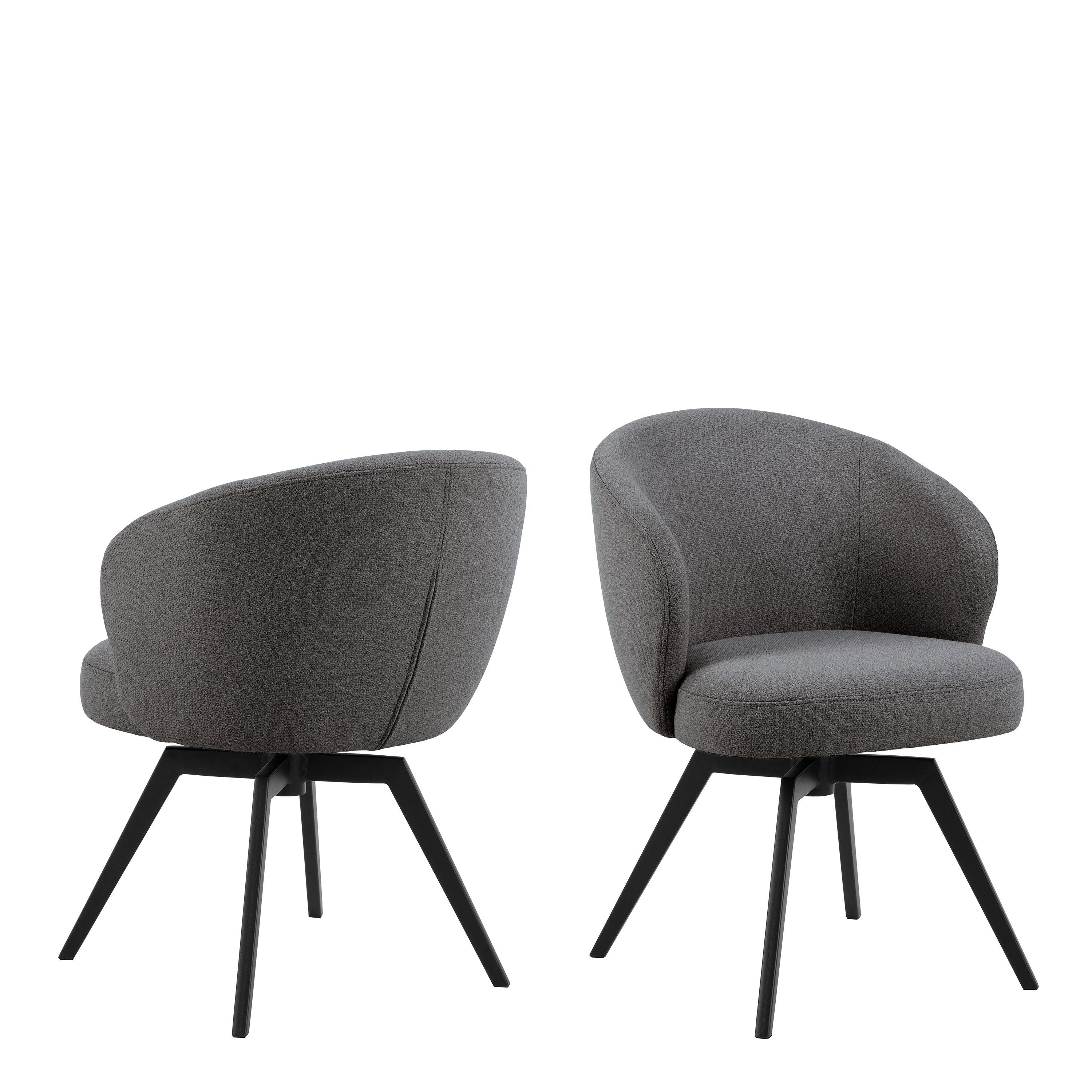 Furniture To Go Darlene Dining Chair with Armrest & Swivel Function in Grey