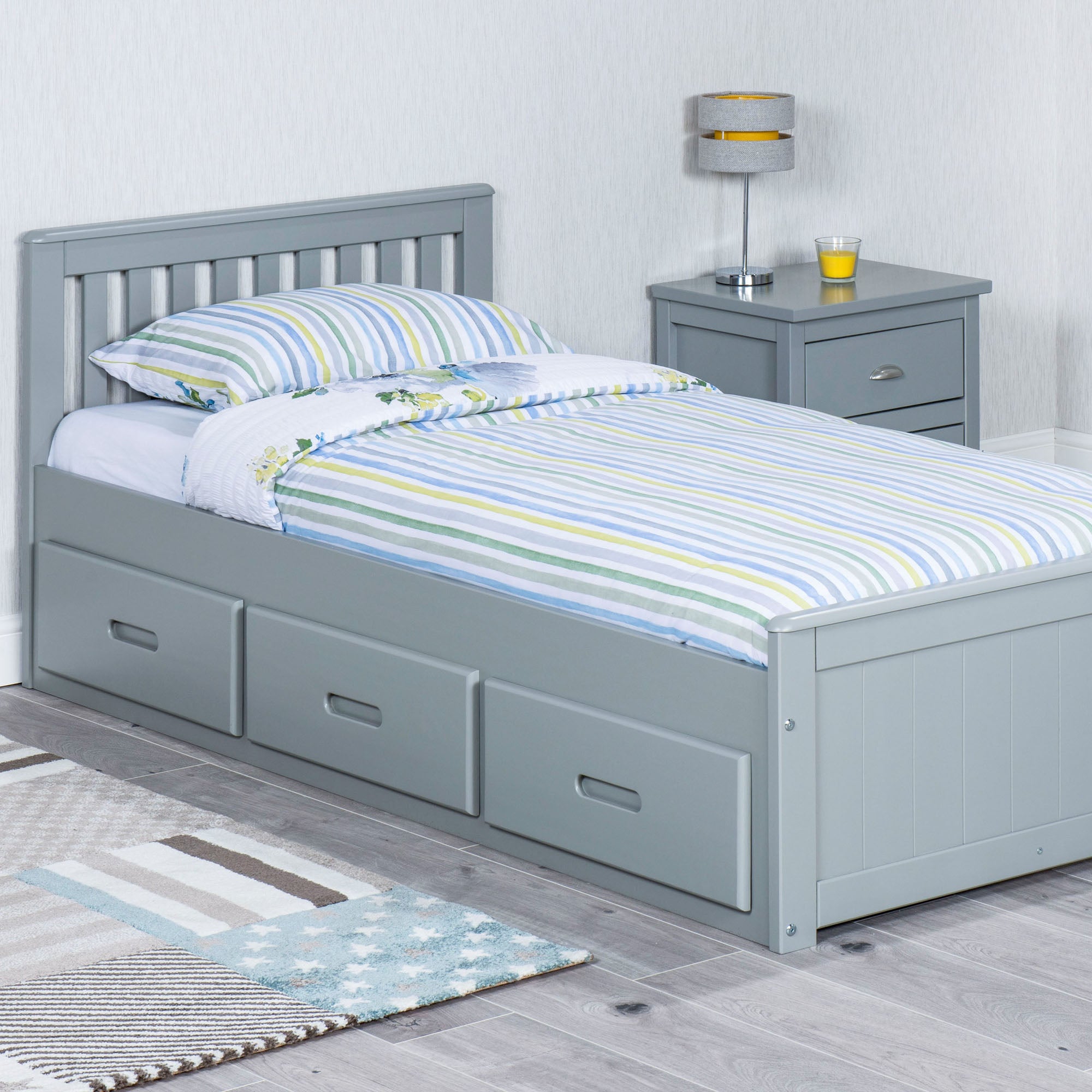 Mission Grey Storage Bed Grey