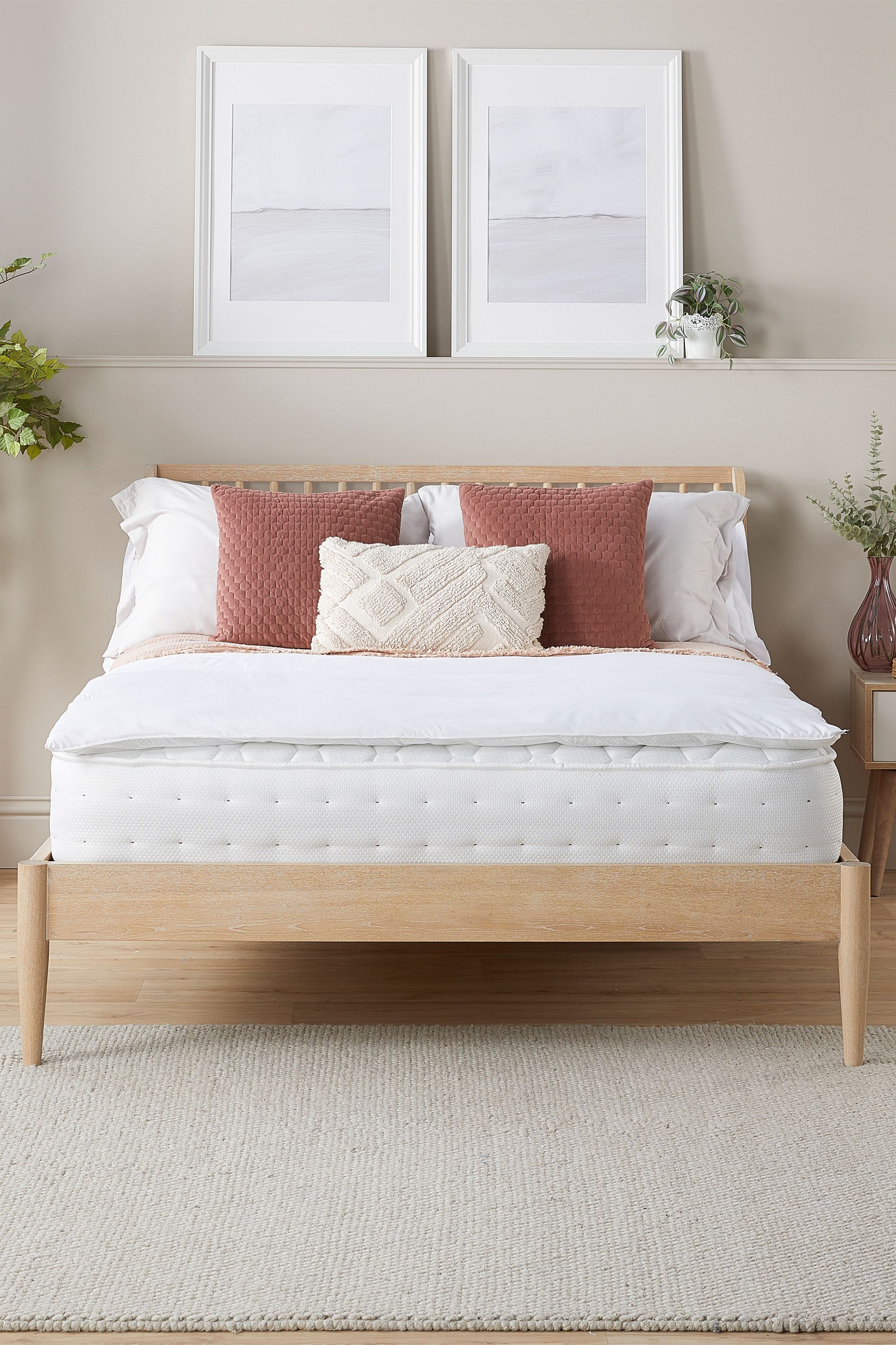 Slumberdown Sleep Soundly Rebound Mattress Topper in White