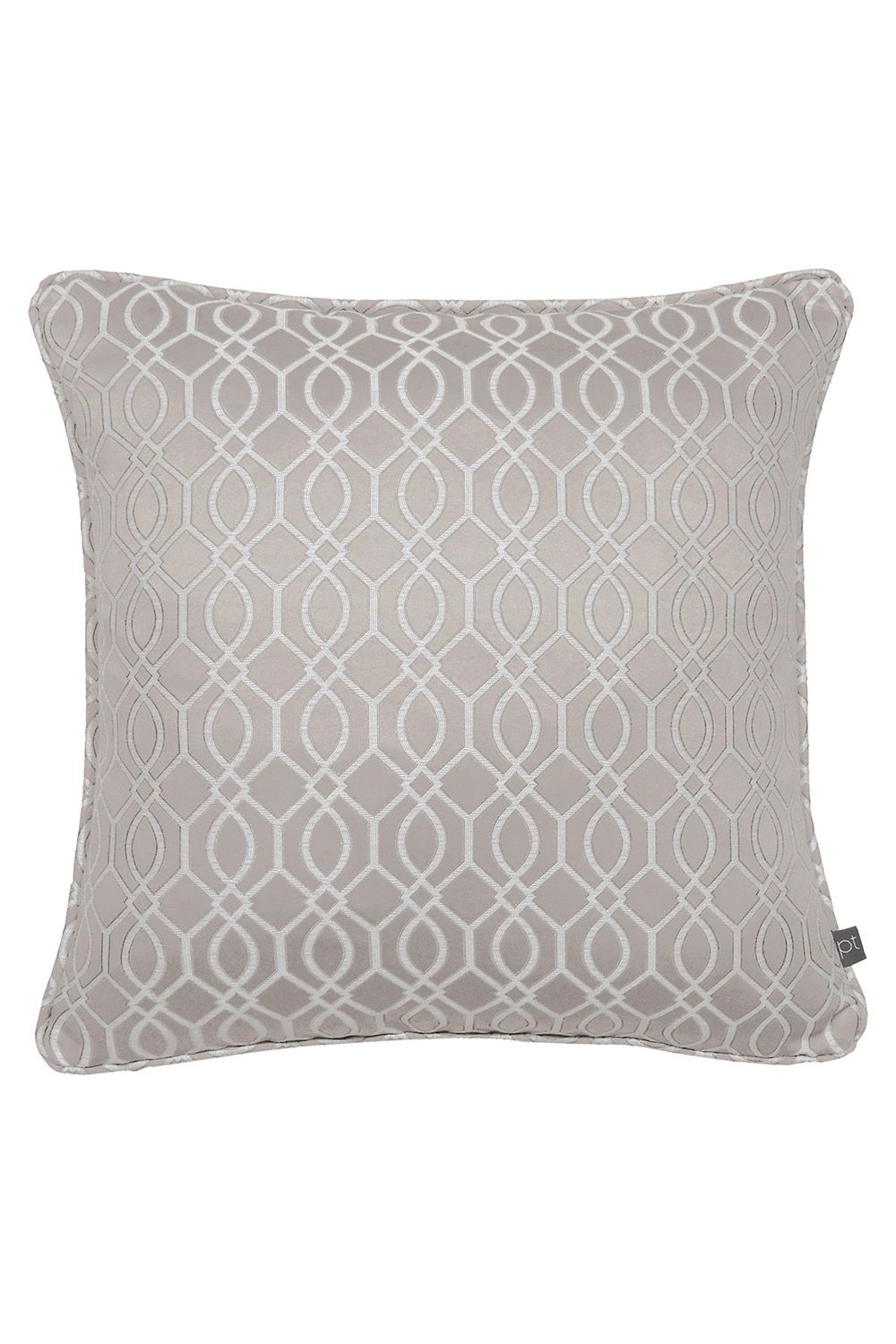 Prestigious Textiles Skyscraper Jacquard Piped Cushion in Stone