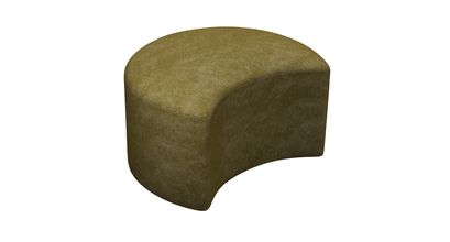 Luna Half Moon Footstool in Forest Soft Chenille - sofa.com