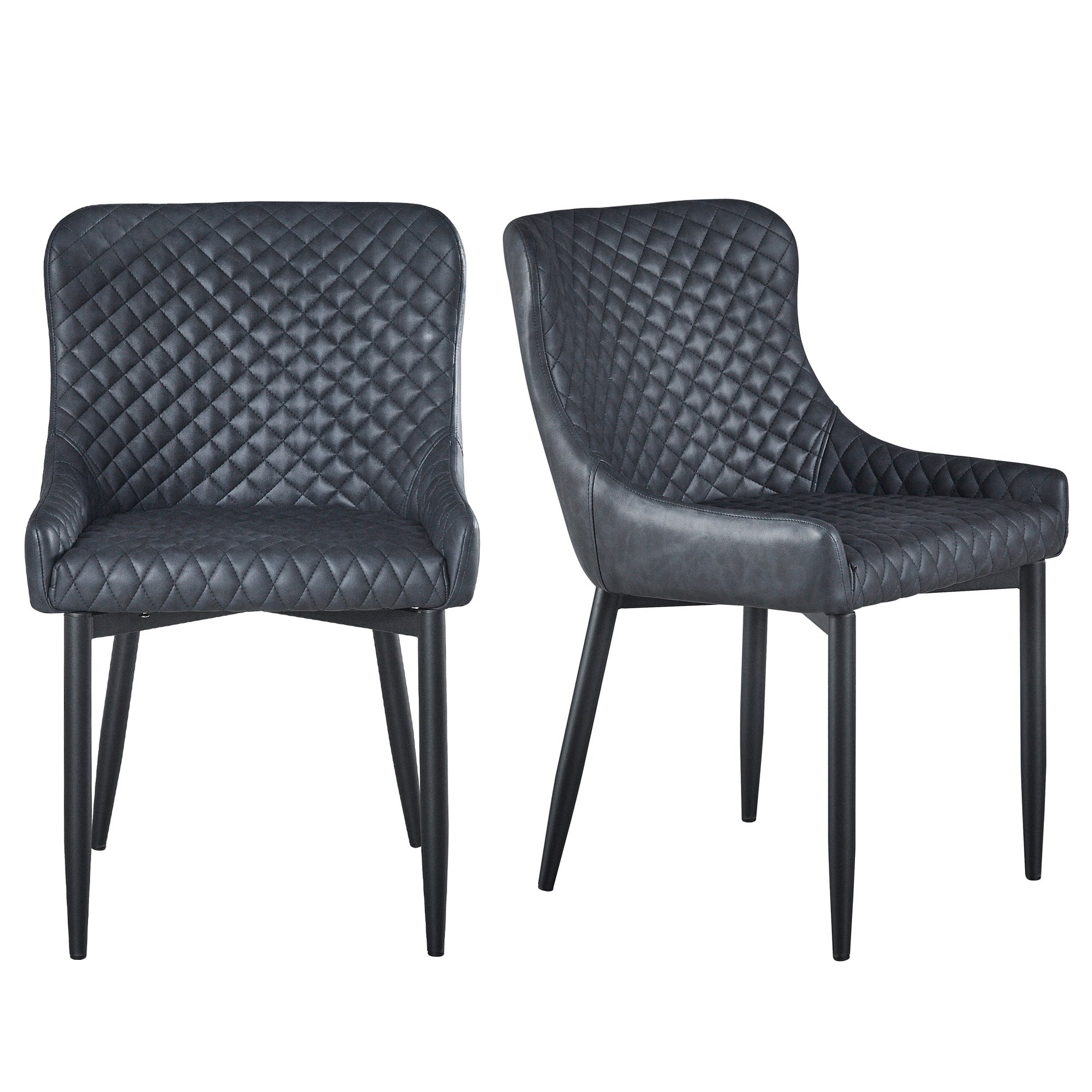 Set of 2 Montreal Dining Chairs, Faux Leather